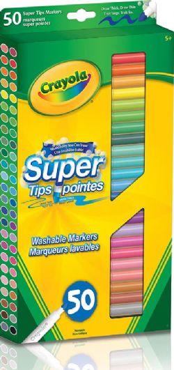 CRAYOLA - 50 MARQUEURS SUPER POINTES